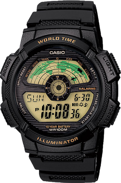 купить часы наручные часы casio collection ae-1100w-1b с бесплатной доставкой | Купите часы КАСИО в интернет-магазине дилера CASIO.BAZA