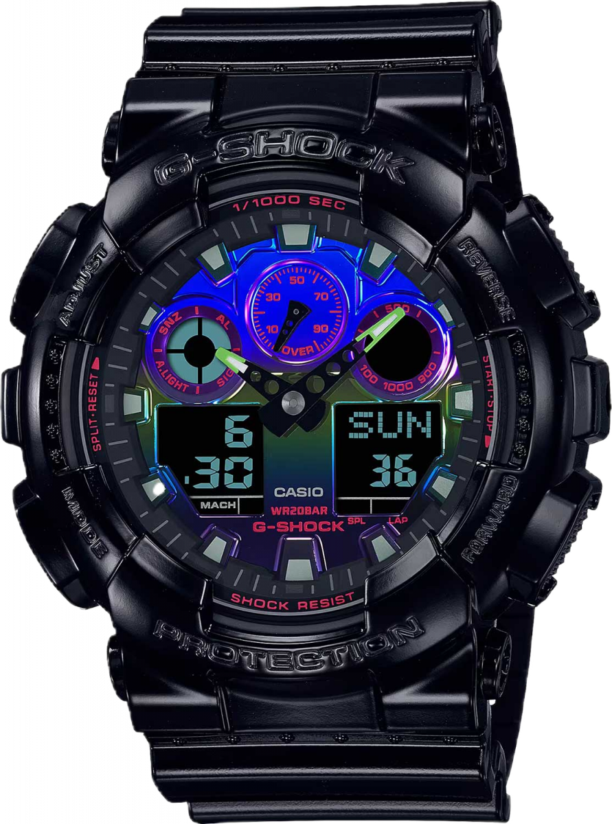 купить часы наручные часы casio g-shock ga-100rgb-1a с бесплатной доставкой | Купите часы КАСИО в интернет-магазине дилера CASIO.BAZA